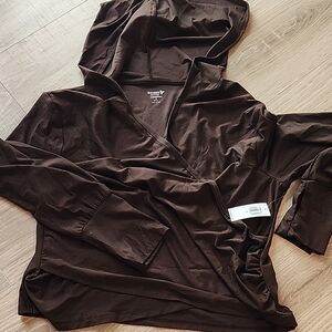 Old Navy Active | Cloud Motion Brown Hoodie Wrap NWT